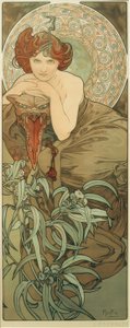エメラルド 作： Alphonse Mucha
