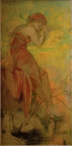 夏 作： Alphonse Mucha