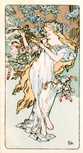 「春」、1900 作： Alphonse Mucha