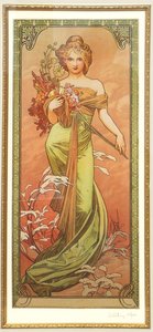 シリーズ・レ・セゾンの春 作： Alphonse Mucha
