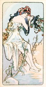 「夏」、1900 作： Alphonse Mucha