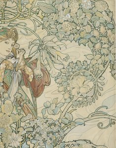 テキスタイルデザイン 作： Alphonse Mucha