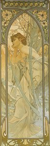 今日の時間：夜の夢 作： Alphonse Mucha