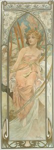 今日の時間：朝の目覚め 作： Alphonse Mucha