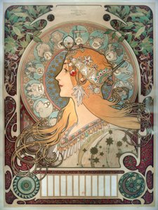 十二支カレンダー 作： Alphonse Mucha