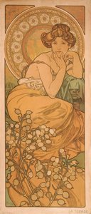 トパーズシリーズからの宝石 作： Alphonse Mucha