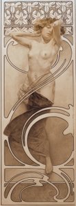 パネル10の下絵 作： Alphonse Mucha
