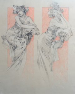 パネル12の下絵 作： Alphonse Mucha