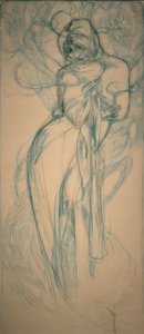 冬 作： Alphonse Mucha