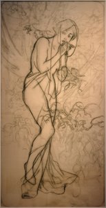 冬 作： Alphonse Mucha