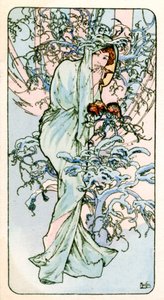 「冬」、1900 作： Alphonse Mucha