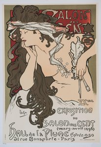 サロンデセントの第XX展、1896。 作： Alphonse Mucha