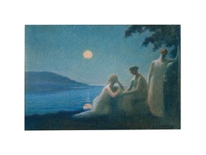 月光の下、1895年頃 作： Alphonse Osbert