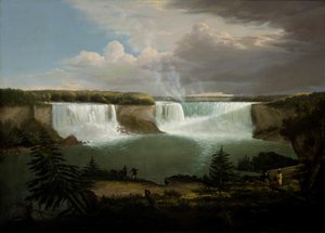 ナイアガラの滝の全体像、1820 年。 作： Alvan Fisher