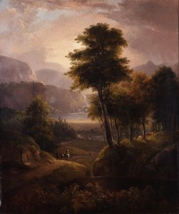 ロッキー山脈で覆われたワゴン、1837 作： Alvan Fisher