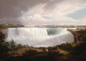 ホースシュー滝、ナイアガラ、1820 年。 作： Alvan Fisher
