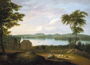 1819年のコネチカット川のスプリングフィールドの眺め