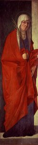 女性殉教者」1485-90年頃（パネルにテンペラ）