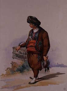 アヒルの売り子、1855年頃
