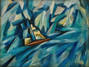 ヨット、1914年頃（キャンバスに油彩） 作： Amadeu de Souza Cardoso