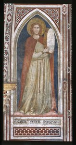 マガダレン礼拝堂、北壁：「ミリアム、モーセの妹」 作： Ambrogio Bondone (workshop) Giotto