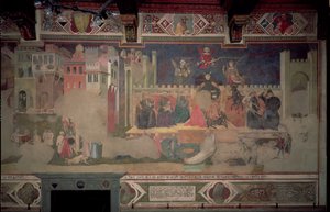 悪い政府の寓意、1388-40（136325も参照） 作： Ambrogio Lorenzetti