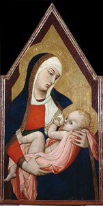 1325年から1348年までの牛乳のマドンナ 作： Ambrogio Lorenzetti