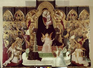 メエスタ・ディ・マッサ・マリッティマ（威厳ある聖母）」（テンペラ、金、パネル、1335年頃 作： Ambrogio Lorenzetti