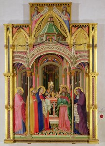 寺院でのプレゼンテーション、1342年（パネル上のテンペラ） 作： Ambrogio Lorenzetti