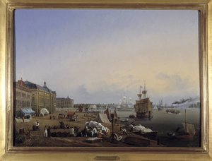 ボルドー、税関のドック ルイ・ガルネレイ作 1820年頃 油彩・キャンバス 高さ0.330 奥行き0.460CCIP Coll. 作： Ambroise Louis Garneray