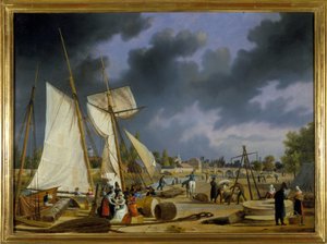 ケーンの港 ルイ・ガルネレイ作 1820年頃 油彩・キャンバス 高さ0.330 奥行き0.460CCIP Coll. 作： Ambroise Louis Garneray