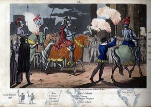 シャルル8世（1470-1498）は1494年12月31日に勝利してローマに入りました。彼はオリエントの皇帝として宣言され、その後、ナポリに行ってその権利を主張しました。1825年にAmbroise Tardieuが描いた絵と墓碑銘。 作： Ambroise Tardieu
