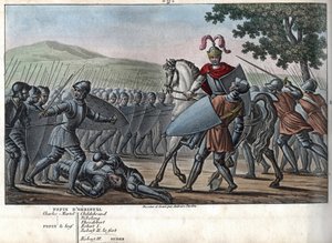 カロリング王朝のEudes（Odon）（860 - 898）は、ノルマン人との戦いを指揮し、パリを勝利に導いた（885 - 887） - 1825年にAmbroise Tardieuがデザインと彫刻を行った。 作： Ambroise Tardieu