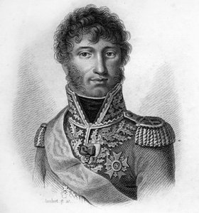 Joachim Murat (1767 - 1815), Marshal of France, King of Naples in" Portraits of the French generals following the victories and conquests of the French" Engraved by Ambroise Tardieu in 1818.ステラコレクション。 作： Ambroise Tardieu