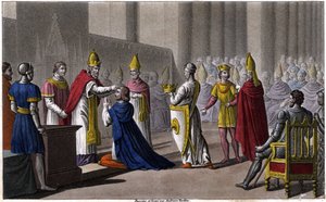 ルイ2世は、879年にジョン8世によってトロワ公会議で2回目の聖別を受けた。1825年にAmbroise Tardieuがデザイン、彫刻したものです。