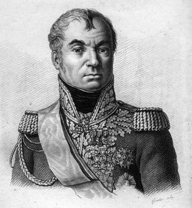 オーディノ元帥Nicolas Charles Oudinot, Duke of Reggio Maréchal of France (1767 to 1847).in "Portraits of the French generals following the victories and conquests of the French".1818年にAmbroise Tardieuが彫ったもの。ステラコレクション。 作： Ambroise Tardieu