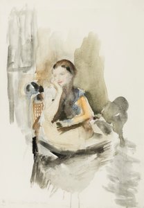 ヘレン、1917年（紙に鉛筆、ブラシ、トイレ）