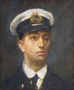 ウィリアム・エドワード・サンダース海軍大尉（1883-1917）、1918年頃（キャンバスに油彩） 作： Ambrose McEvoy