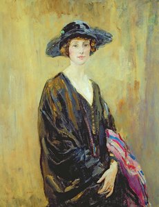 ドロシー・ウナ・ラトクリフの肖像（1891-1967）（キャンバスに油彩） 作： Ambrose McEvoy