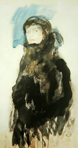 若い女性の肖像」（水彩・紙） 作： Ambrose McEvoy