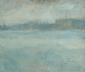 グロブナーロードのアーティストの家からのテムズ川 作： Ambrose McEvoy