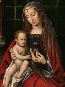 Detalhe da Madona (óleo sobre painel)