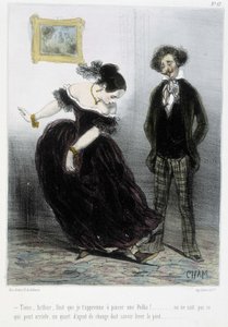 カリカチュア - シャム作「マドレーヌ」に掲載、1870～1880年頃 作： Amédée de Noé