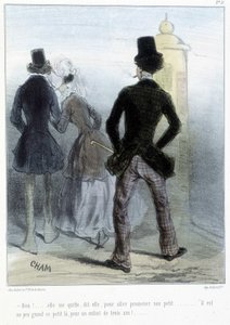 カリカチュア - シャム作「マドレーヌ」に掲載、1870～1880年頃 作： Amédée de Noé