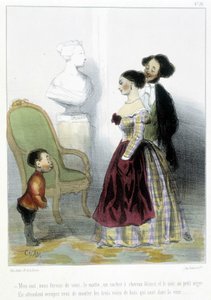 カリカチュア - シャム作「マドレーヌ」に掲載、1870～1880年頃 作： Amédée de Noé