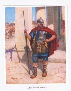 軍の歩哨、イラスト、ローマの兵士、1928
