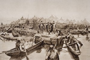 イングランド、2000年前、HGウェルズの「歴史の概要」からの挿絵、第1巻、1920年出版