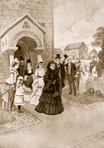 ビクトリア女王のオズボーンでの生活：ウィッピンガム教会の女王陛下、 『The Illustrated London News』、1901年 作： Amedee Forestier