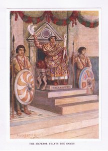 皇帝はゲーム、ローマの兵士、1928年からのイラストを開始します