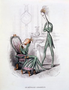 嵐の世帯、「L&39;Empire des Legumes Memoires de Curcurbitus」のイラスト、1851年発行（手描きの彫刻） 作： Amedee Varin